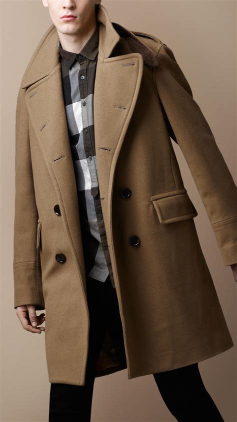 burberry mens 3 button wool coat|burberry men's coat outlet.